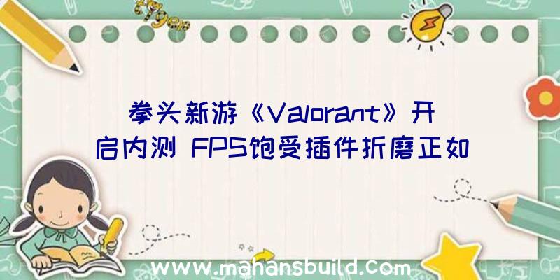 拳头新游《Valorant》开启内测